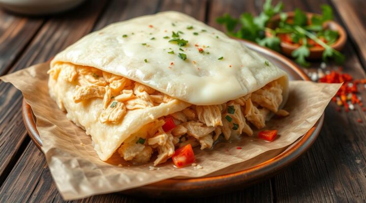 Tapioca de Frango com Catupiry Light: Receita Saudável