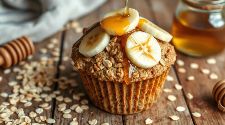 Muffin de Aveia com Banana e Mel: Receita Saudável