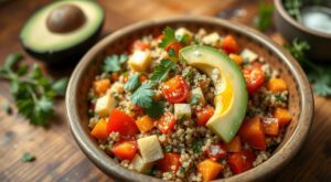 Salada de Quinoa com Abacate e Tomate: Receita