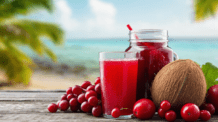 Receita Fácil de Suco Energizante de Frutas Vermelhas e Coco