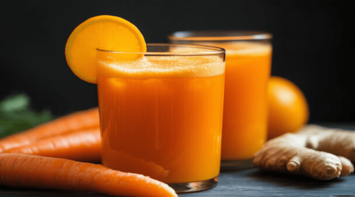 Receita Fácil de Suco de Laranja com Cenoura e Gengibre