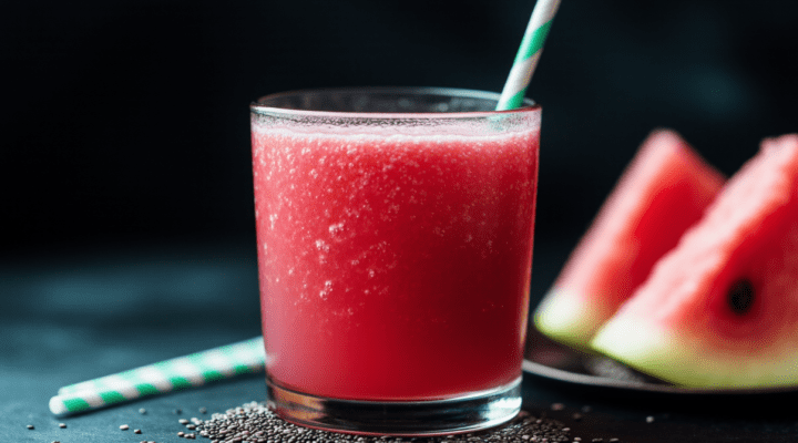 Receita Fácil de Suco de Melancia com Chia para Energizar
