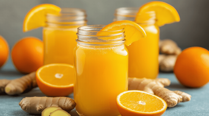 Receita Fácil de Suco Detox de Gengibre com Laranja Refrescante