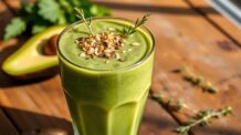 Receita de Vitamina de Abacate com Proteína Vegetal