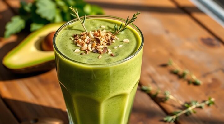 Receita de Vitamina de Abacate com Proteína Vegetal